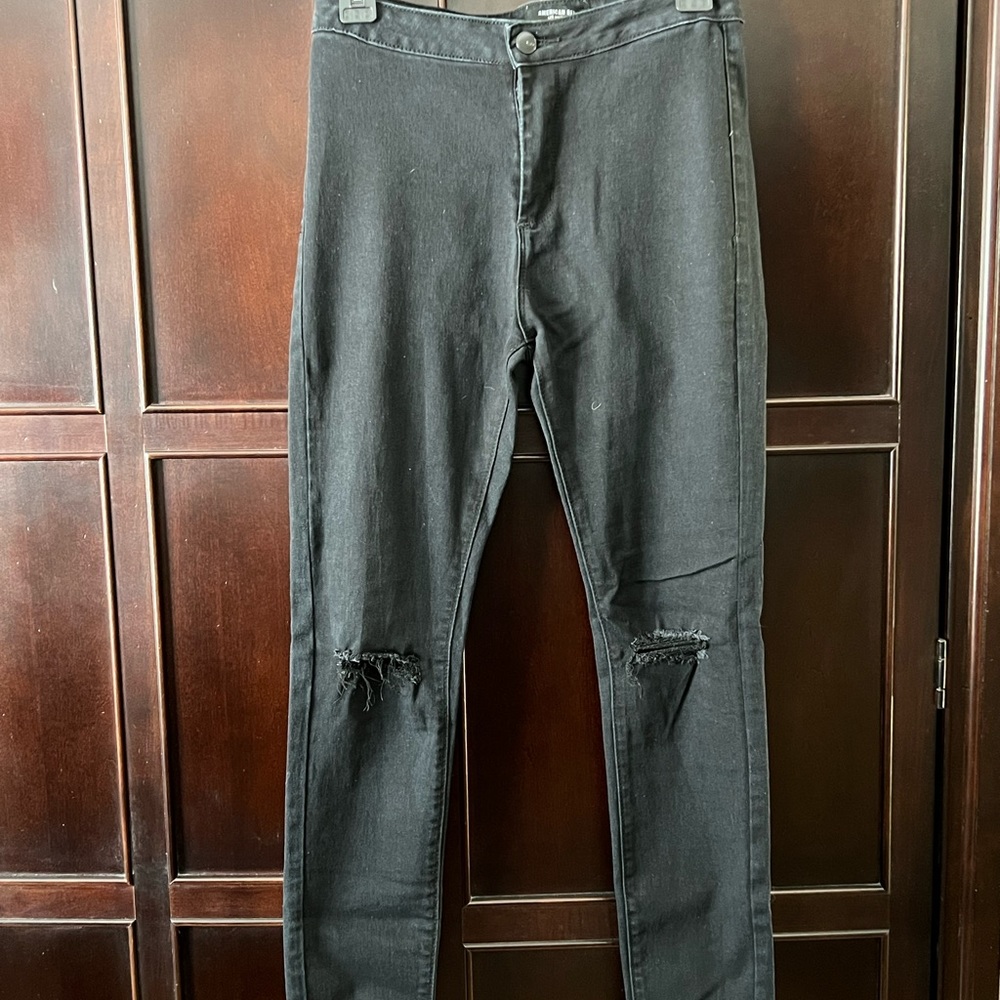 American Bazi Black Distressed Jean - Size 3